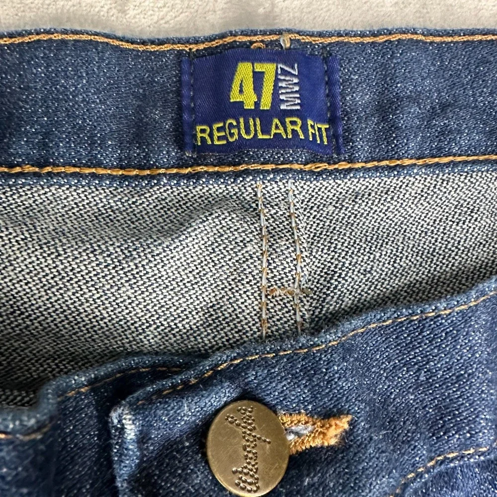 Wrangler 47MWZ‎ Regular Fit Jeans Mens 36x30 Blue Denim Cowboy cut Western Work